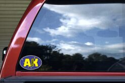 Flag Oval Anchorage AK Vinyl Sticker