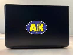Alternative view of StickerTalk Flag Oval Anchorage AK Vinyl Sticker, 5 inches x 3.25 inches