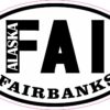 Oval FAI Fairbanks Alaska Vinyl Sticker