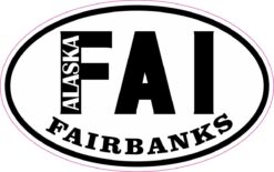 Oval FAI Fairbanks Alaska Vinyl Sticker