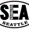 Oval SEA Seattle Washington Vinyl Sticker
