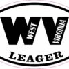 Oval WV Leager West Virginia Vinyl Sticker