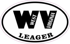 Oval WV Leager West Virginia Vinyl Sticker