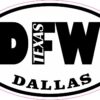 Oval DFW Dallas Texas Vinyl Sticker