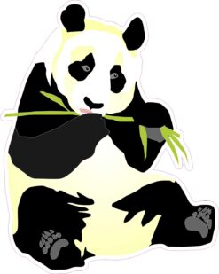 Right-Facing Panda Vinyl Sticker