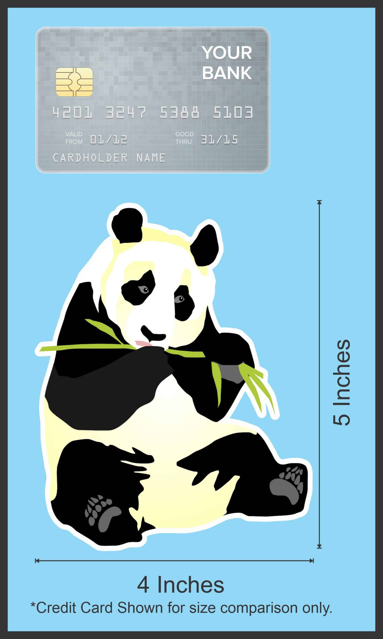 StickerTalk Right-Facing Panda Vinyl Sticker, 4 inches x 5 inches - Image 6