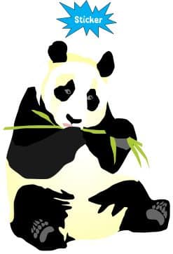 Alternative view of StickerTalk Right-Facing Panda Vinyl Sticker, 4 inches x 5 inches