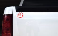 Left Facing Red Bulldog Vinyl Sticker