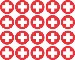 Medical Cross Vinyl Stickers