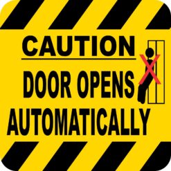 Do Not Lean on Doors Door Opens Automatically Vinyl Sticker