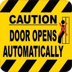 StickerTalk Do Not Lean on Doors Door Opens Automatically Magnet