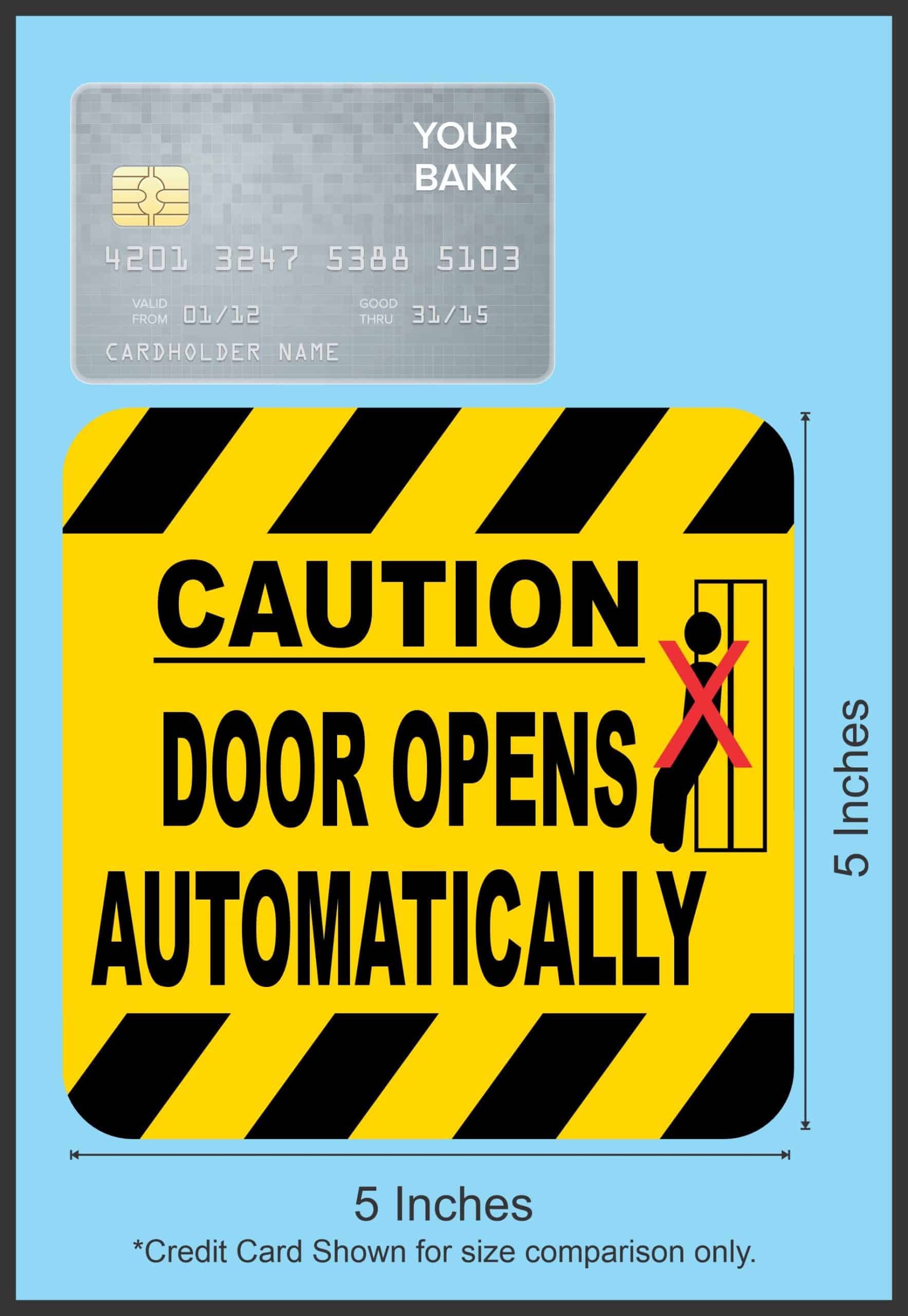 StickerTalk Do Not Lean on Doors Door Opens Automatically Magnet - Image 3