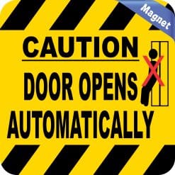 Alternative view of StickerTalk Do Not Lean on Doors Door Opens Automatically Magnet