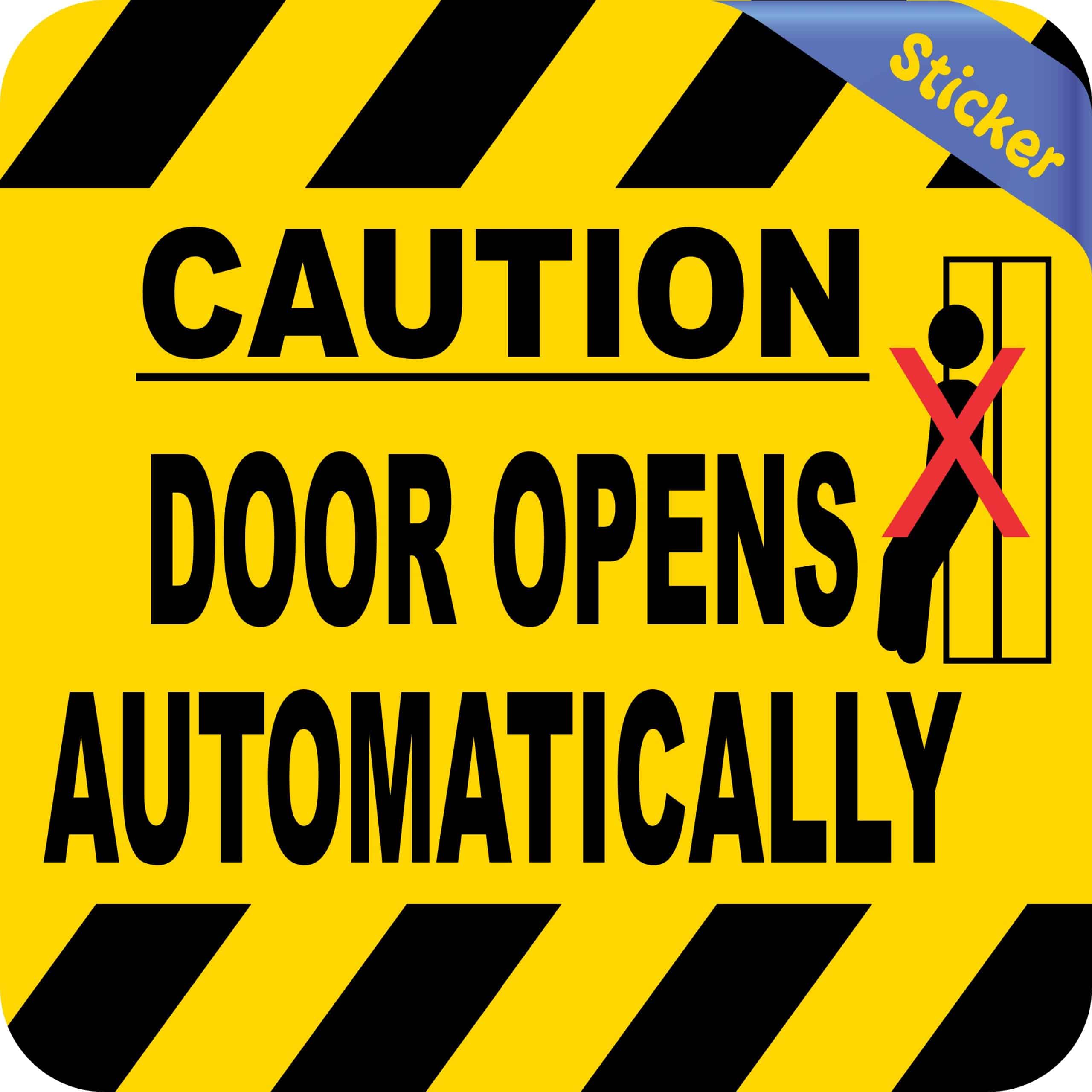 StickerTalk Do Not Lean on Doors Door Opens Automatically Vinyl - Image 2