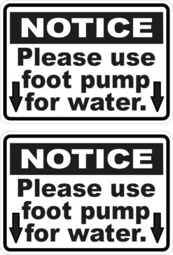 Use Foot Pump for Water Vinyl Stickers