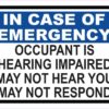 Occupant Is Hearing Impaired Vinyl Sticker