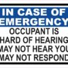Occupant Is Hard of Hearing Vinyl Sticker