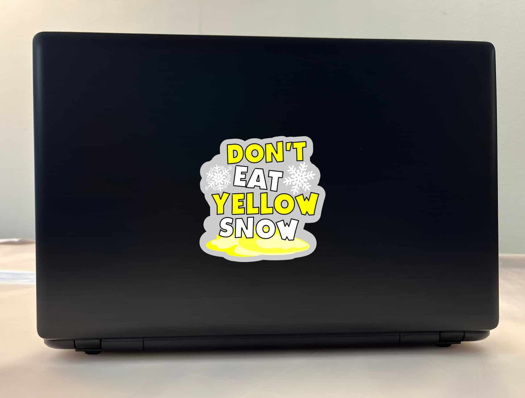 StickerTalk Dont Eat Yellow Snow Vinyl Sticker, 4 inches x 4 inches - Image 3