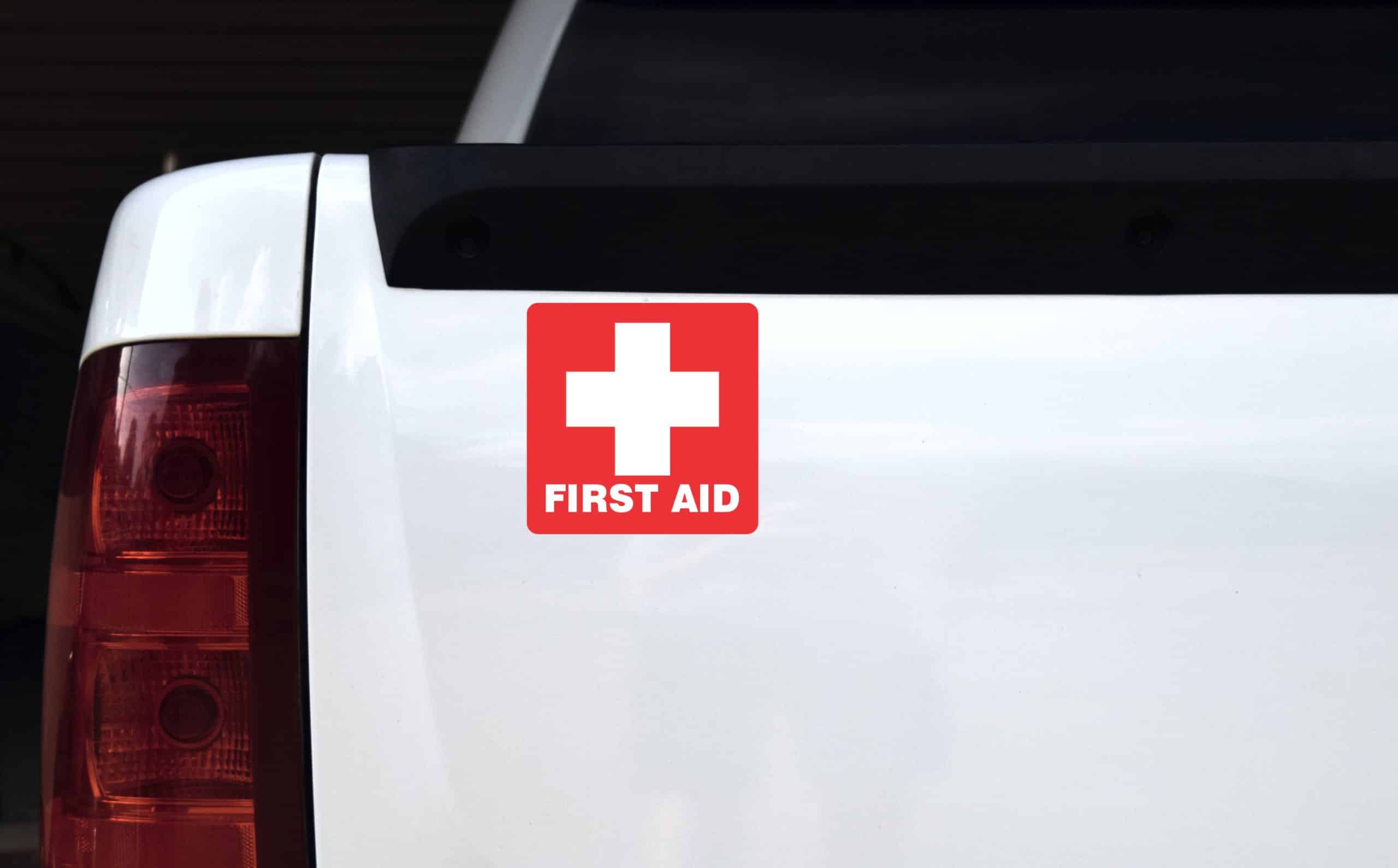 StickerTalk First Aid Permanent Vinyl Sticker, 5 inches x 5 inch - Image 4