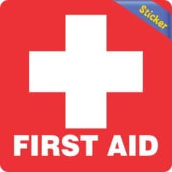 Alternative view of StickerTalk First Aid Permanent Vinyl Sticker, 5 inches x 5 inch