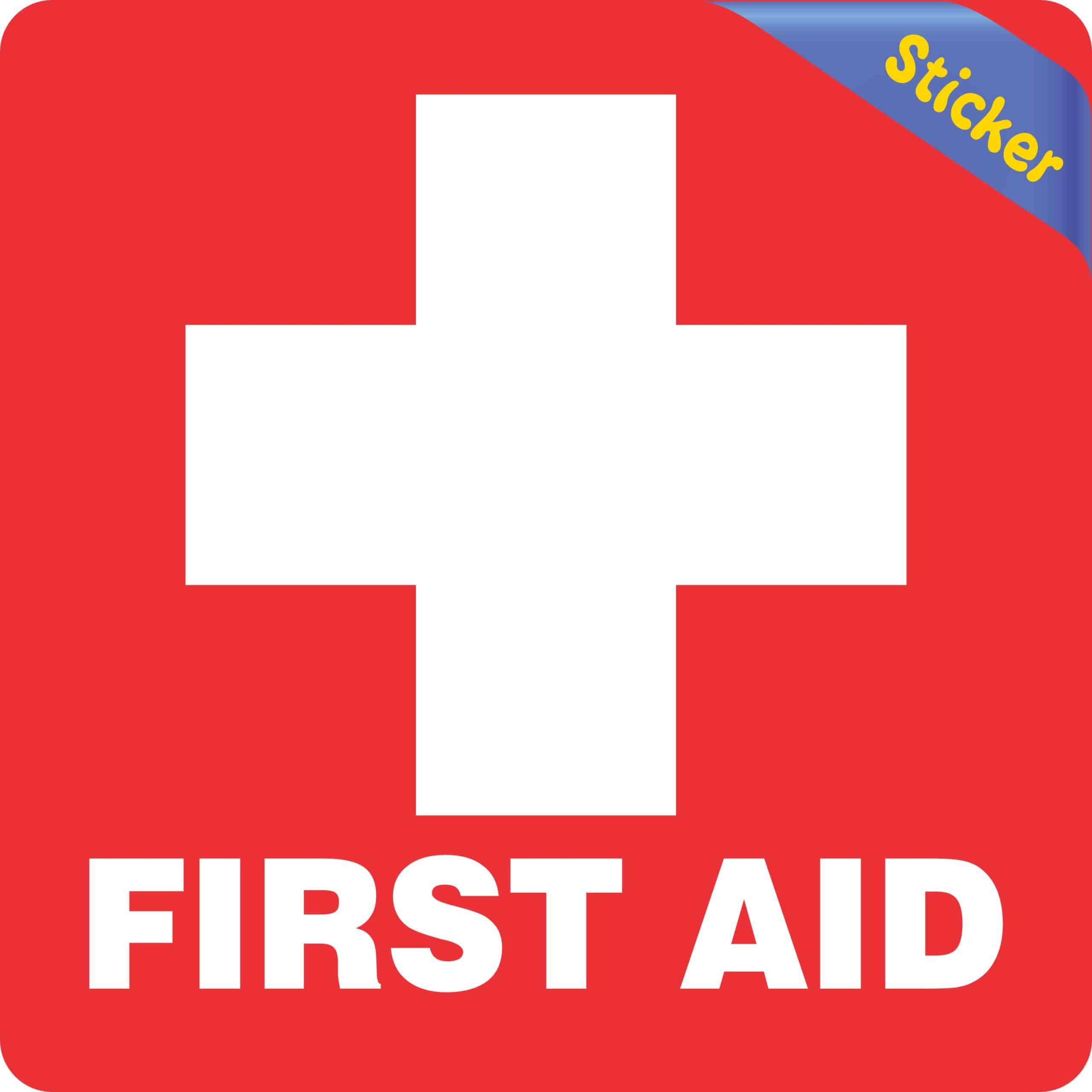 StickerTalk First Aid Permanent Vinyl Sticker, 5 inches x 5 inch - Image 2