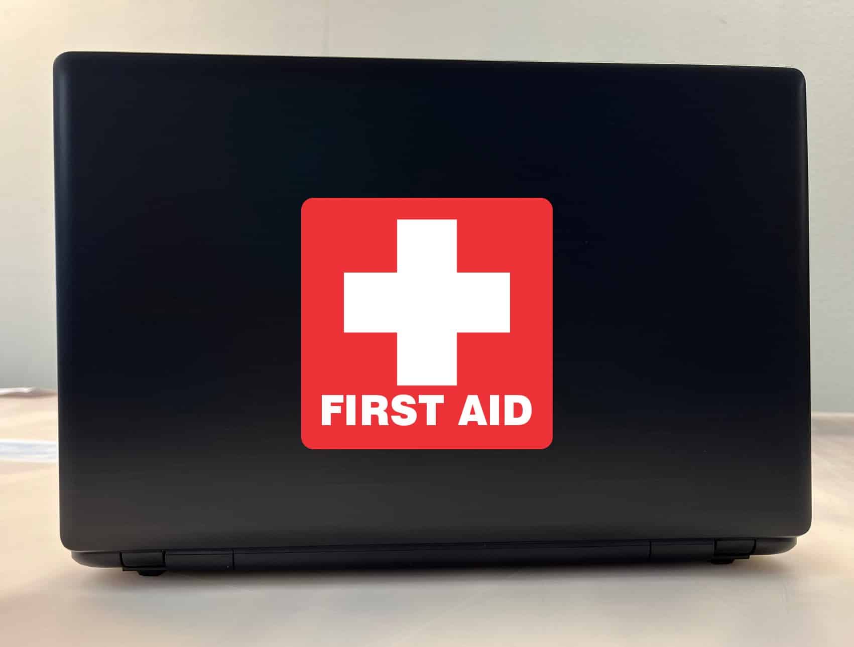 StickerTalk First Aid Permanent Vinyl Sticker, 5 inches x 5 inch - Image 3