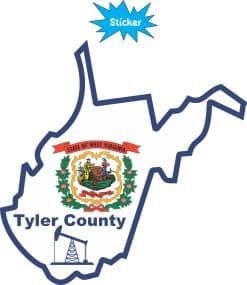 Alternative view of StickerTalk Oil Well Tyler County West Virginia Vinyl Sticker, 5