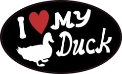 I Love My Duck Vinyl Sticker