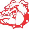 Left Facing Red Bulldog Vinyl Sticker