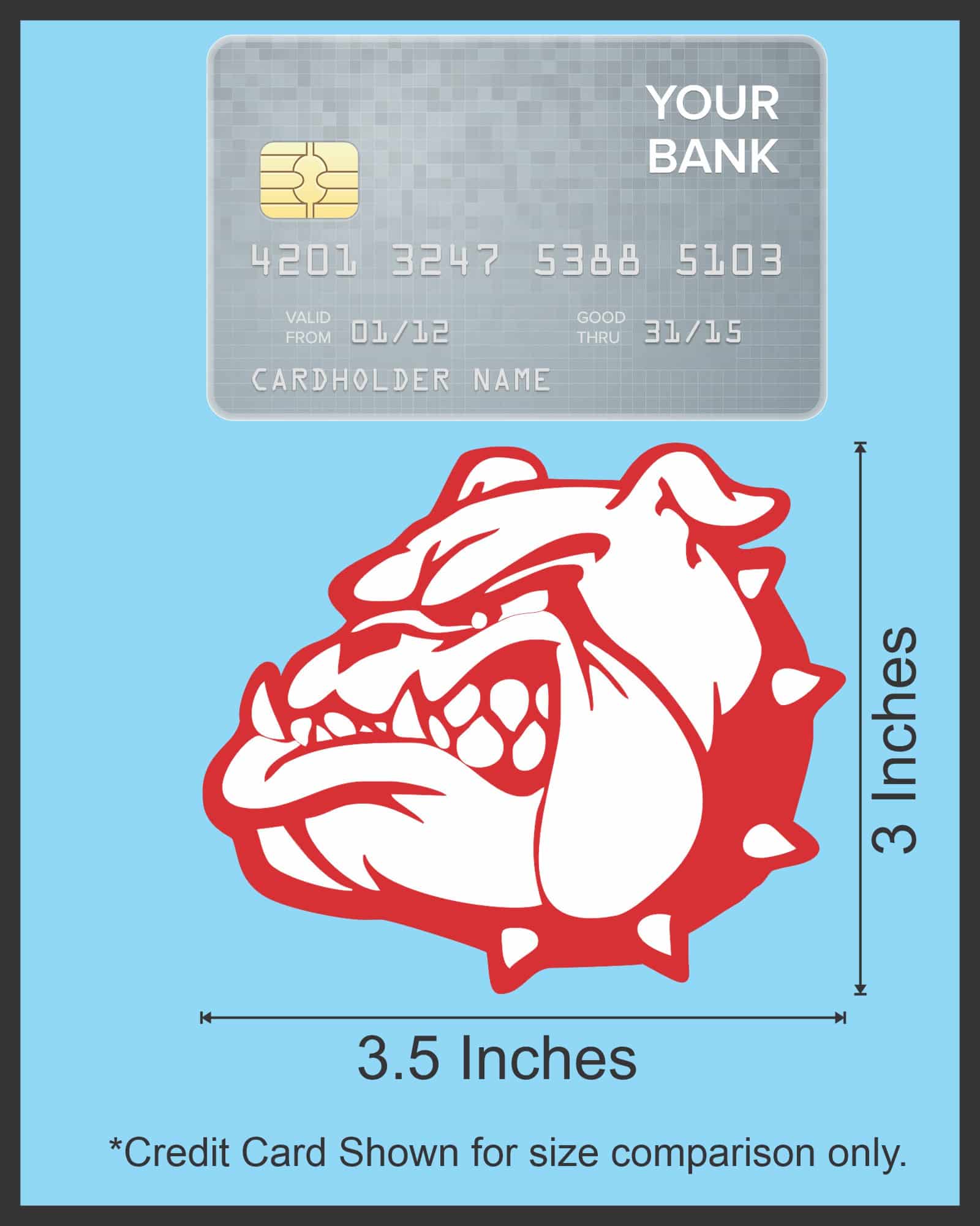 StickerTalk Left Facing Red Bulldog Vinyl Sticker, 3.5 inches x 3 inches - Image 8