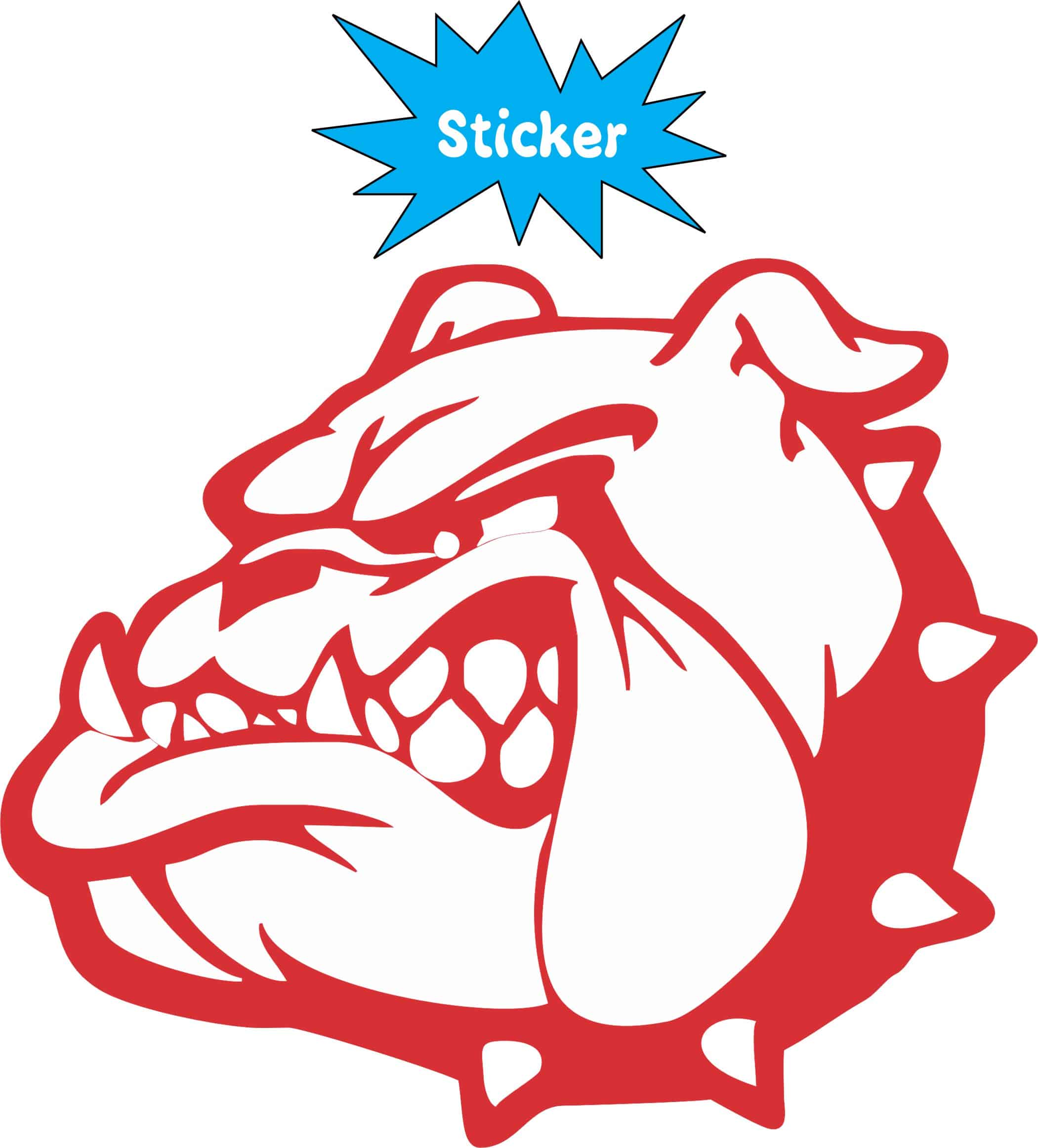StickerTalk Left Facing Red Bulldog Vinyl Sticker, 3.5 inches x 3 inches - Image 3