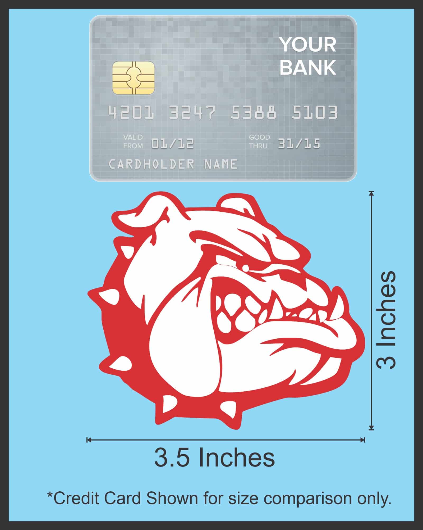 StickerTalk Right Facing Red Bulldog Vinyl Sticker, 3.5 inches x 3 inches - Image 7