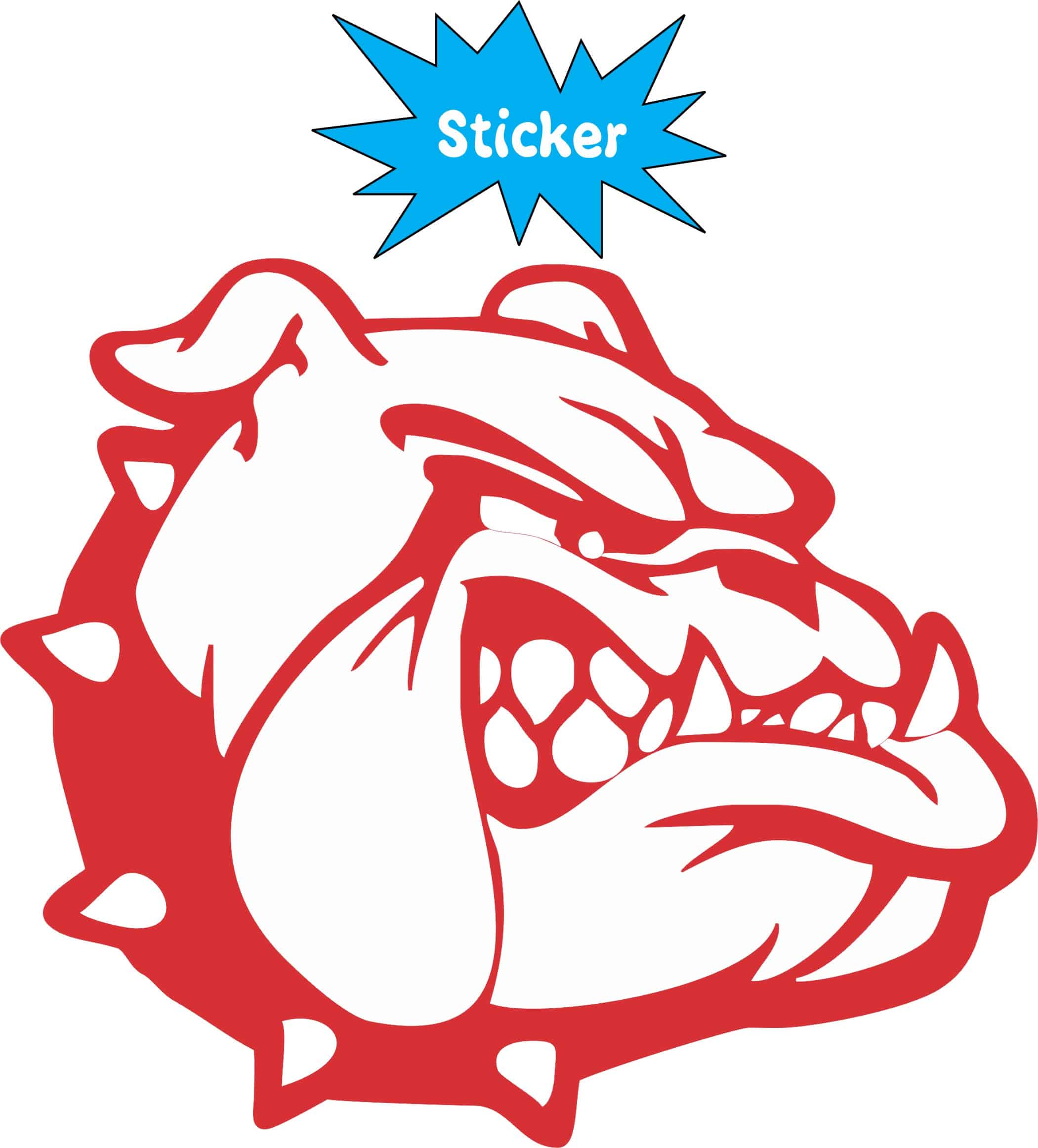 StickerTalk Right Facing Red Bulldog Vinyl Sticker, 3.5 inches x 3 inches - Image 3