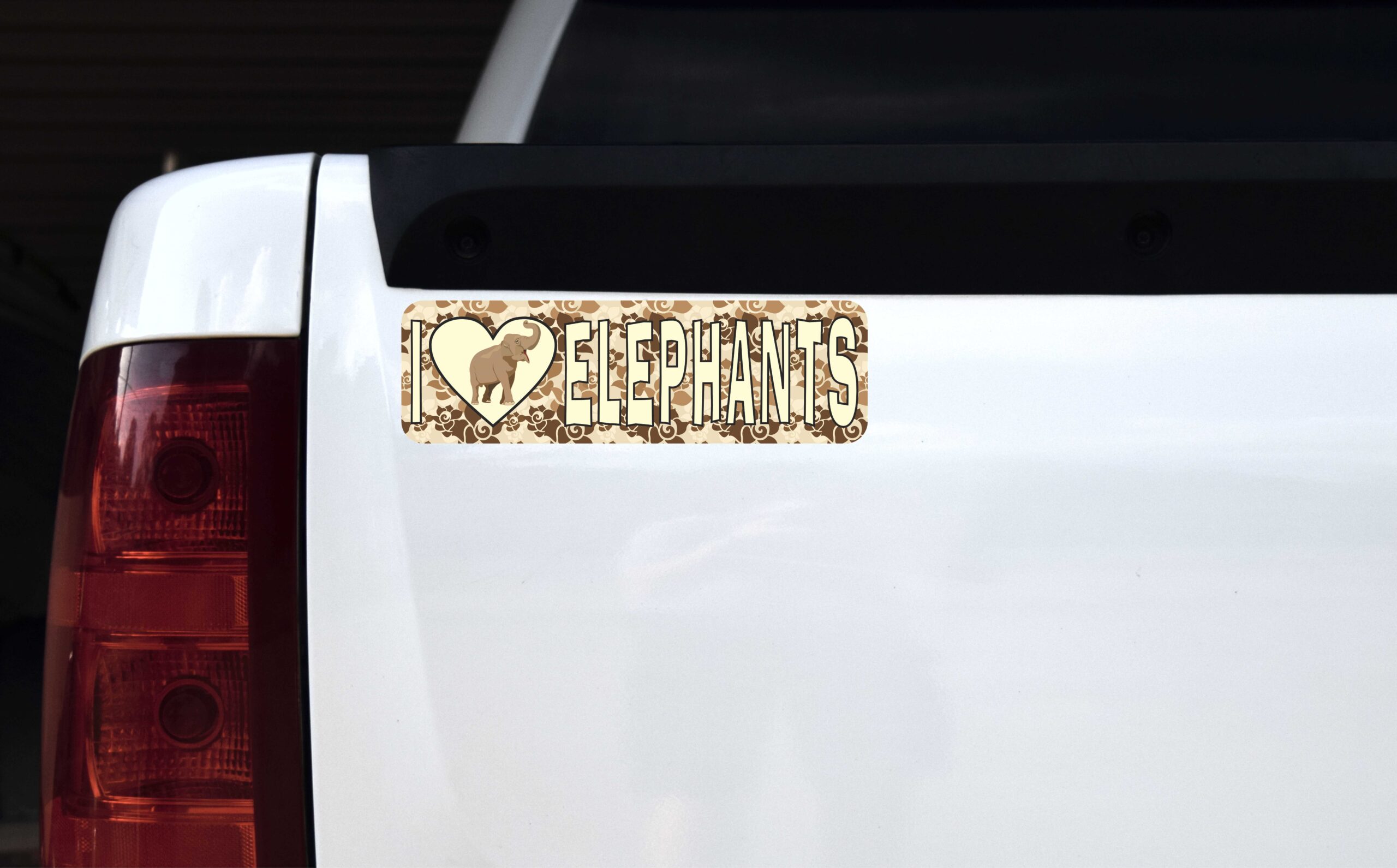 I Love Elephants Magnet