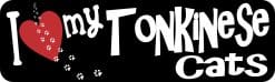 StickerTalk I Love My Tonkinese Cats Magnet, 10 inches x 3 inches