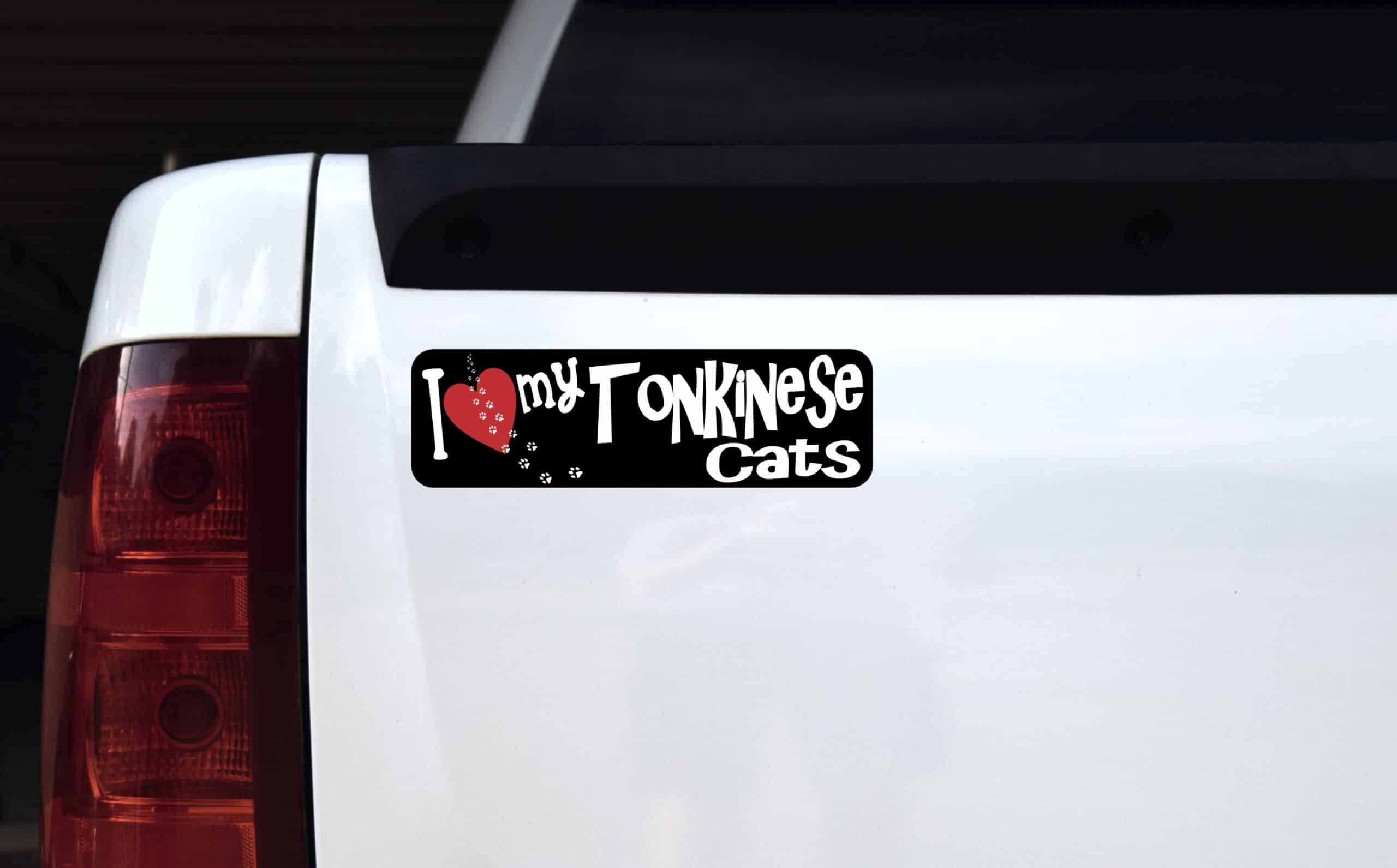 StickerTalk I Love My Tonkinese Cats Magnet, 10 inches x 3 inches - Image 3