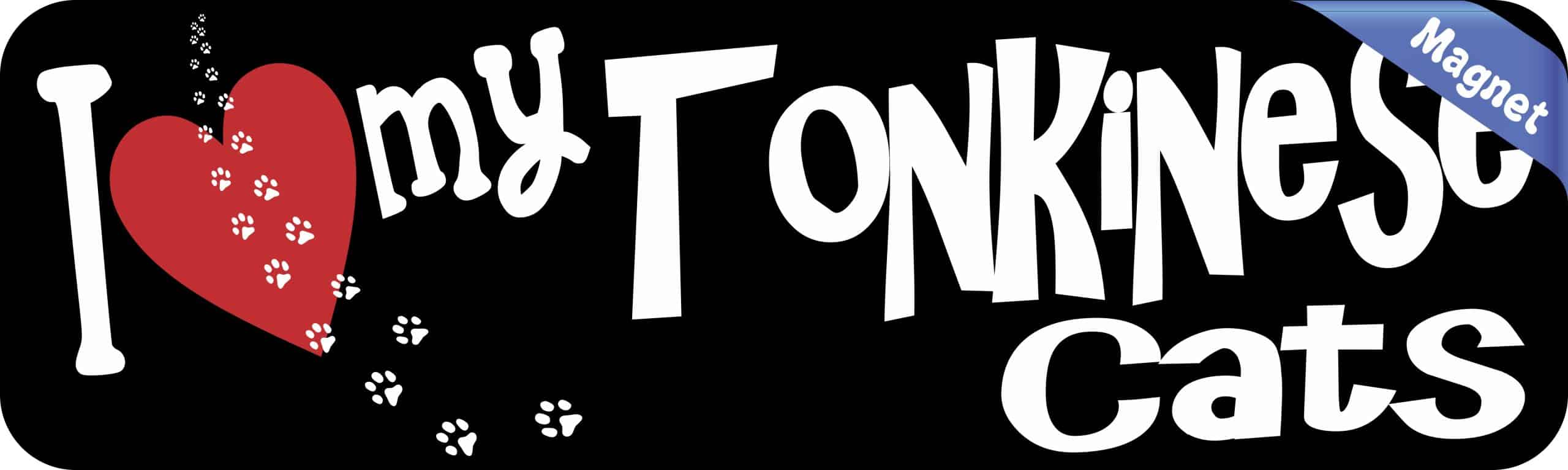 StickerTalk I Love My Tonkinese Cats Magnet, 10 inches x 3 inches - Image 2