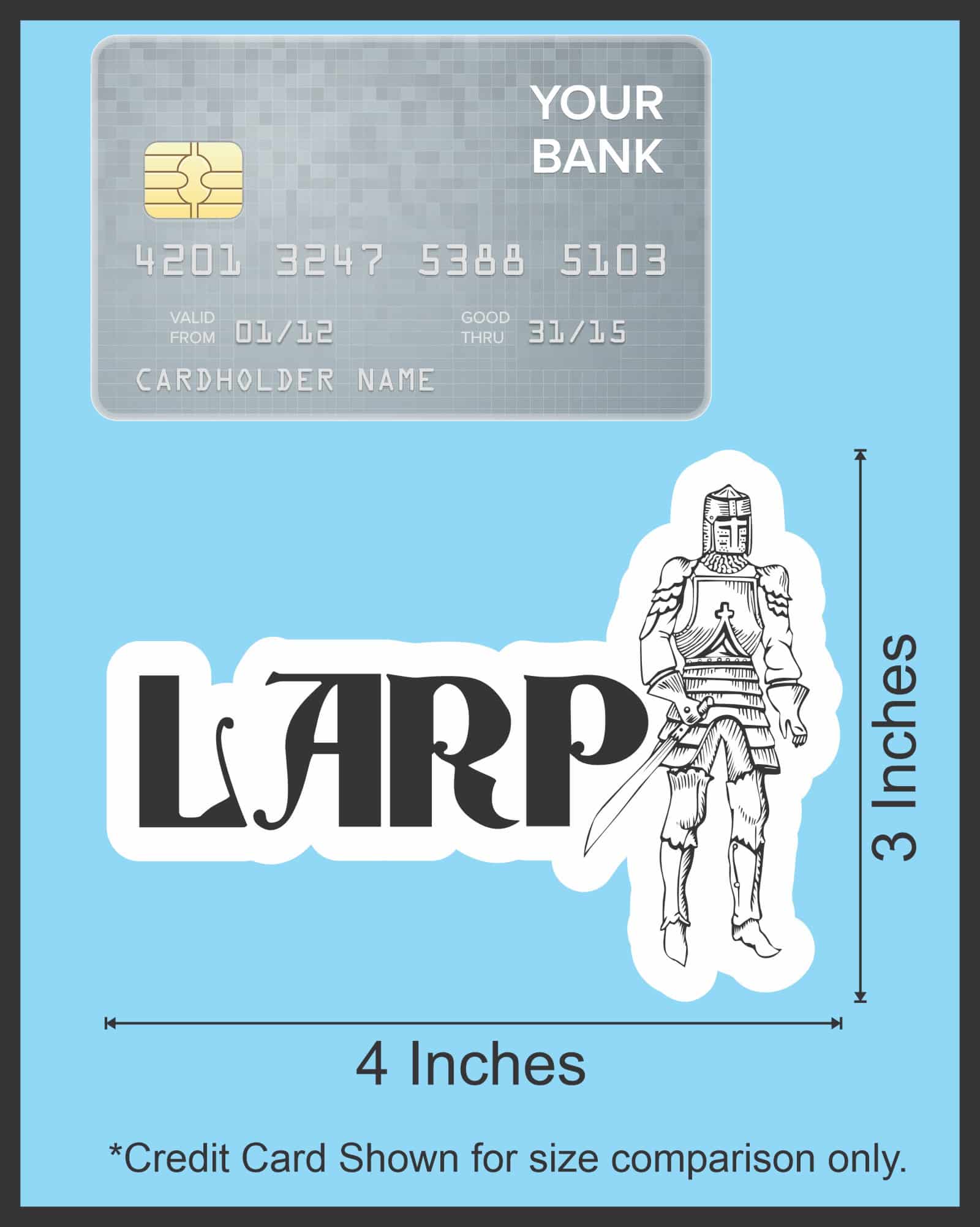 StickerTalk LARP Vinyl Sticker, 4 inches x 3 inches - Image 5