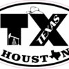 Oval Oil Rig Houston Texas Vinyl Sticker