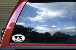 Oval Houston Texas Vinyl Sticker