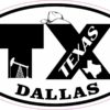 Oval Oil Rig Dallas Texas Vinyl Sticker