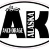 Snowmobile Snow Machine Anchorage AK Vinyl Sticker