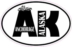 Snowmobile Snow Machine Anchorage AK Vinyl Sticker