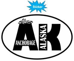 Alternative view of StickerTalk Snowmobile Snow Machine Anchorage AK Vinyl Sticker, 5 inches x 3.25 inches