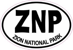 Oval Zion National Park Vinyl Sticker