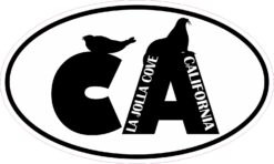 Oval La Jolla Cove CA Vinyl Sticker