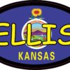 Ellis Kansas Oval Vinyl Sticker