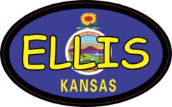 Ellis Kansas Oval Vinyl Sticker