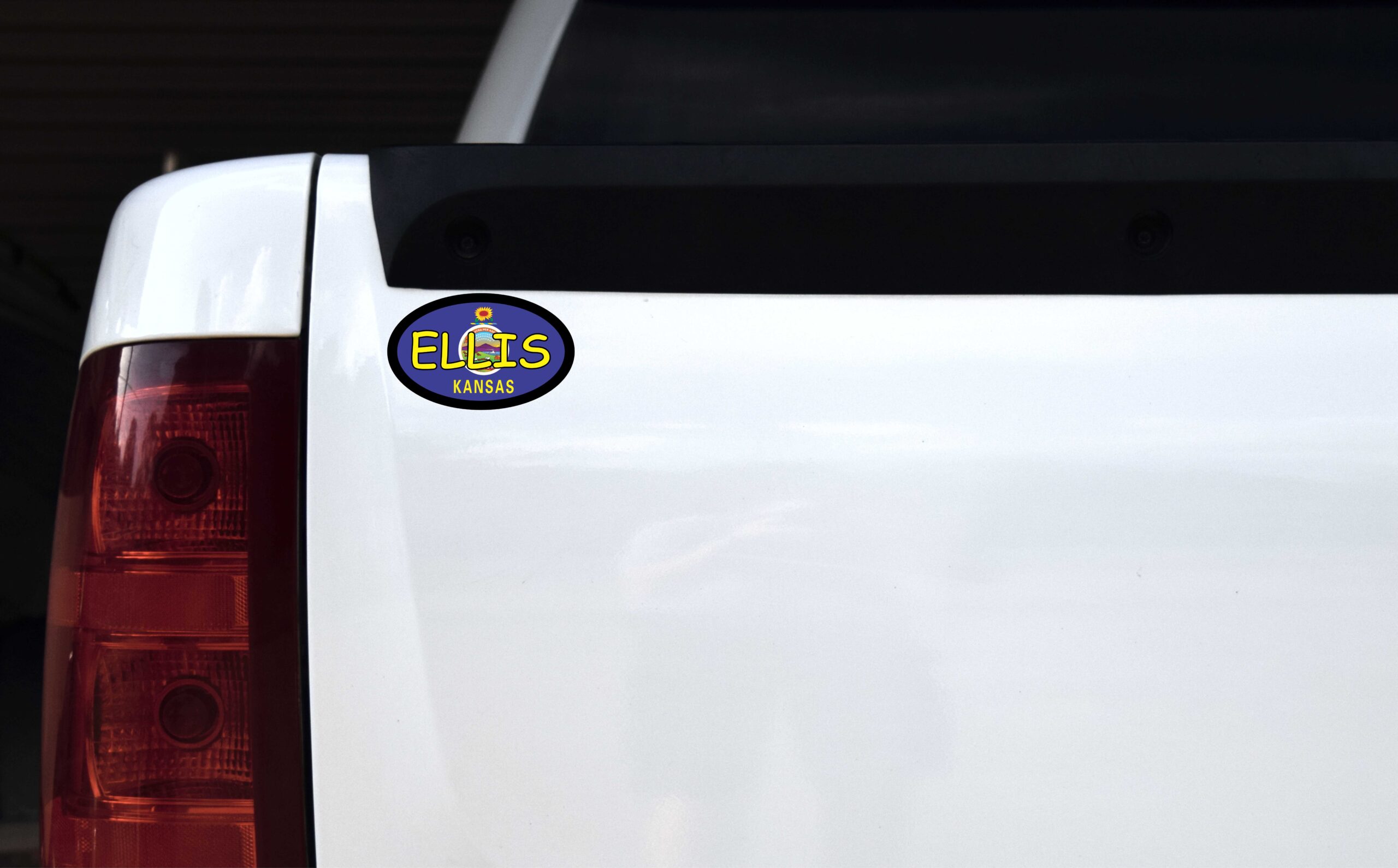 Ellis Kansas Oval Vinyl Sticker