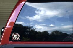 Red Flame Skull Vinyl Stickers